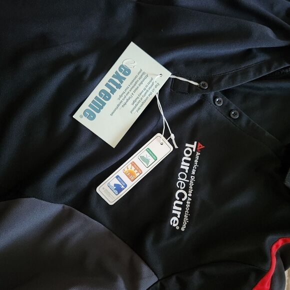 Extreme Performance Womens Tour de Cure Embroidered Polo Shirt Size XL - Picture 7 of 7